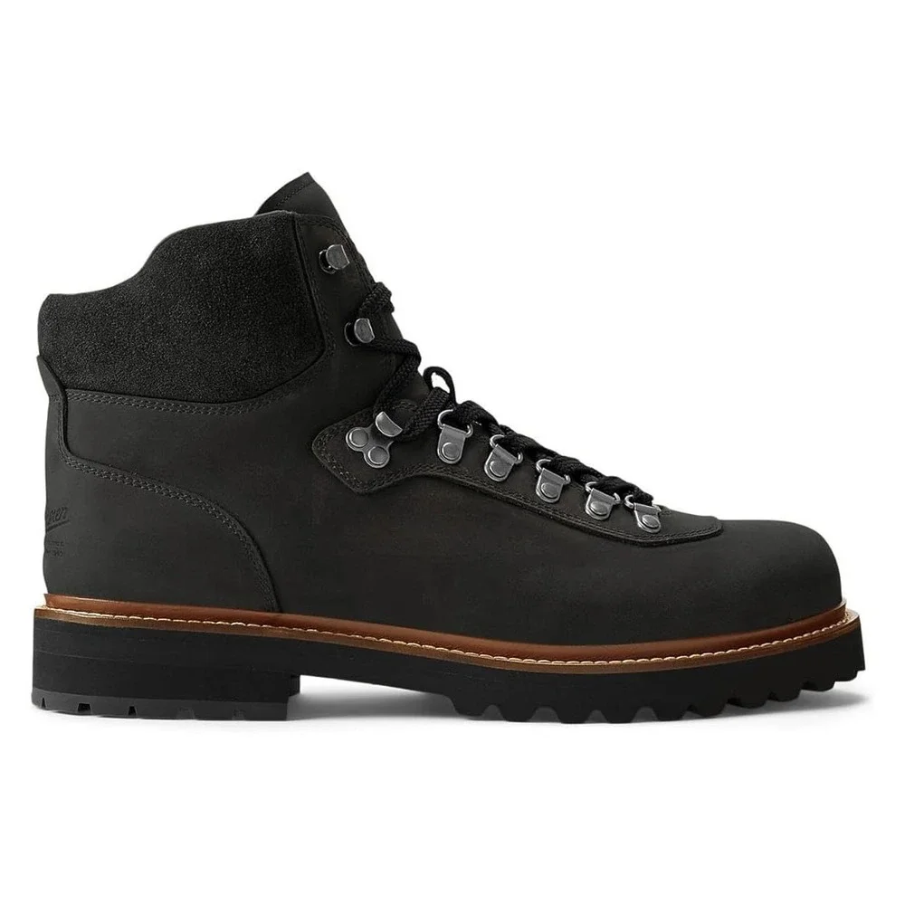 Polo Ralph Lauren Men's 9.5 D Alpine Leather Trail Boots Black Suede Hiking NIB